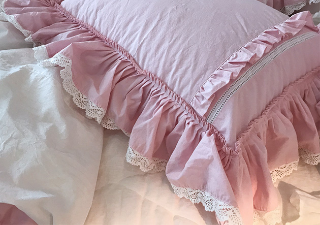 evening pillow cover_pink